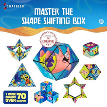 SHASHIBO Spongebob Shape Shifting Box - Award-Winning, Patented Magnetic Puzzle Cube w/ 36 Rare Earth Magnets - Fidget Cube Transforms Into Over 70 Shapes (Spongebob Squarepants - Beach Buddies)
