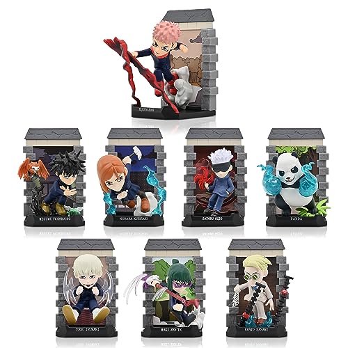 YuMe Toys Official Crunchyroll Jujutsu Kaisen Mystery Capsules Blind Box Collectible Great Stocking Stuffers for Anime Lovers - Yuji, Megumi, Nobara, Satoru JJK Manga Movie 2 Pack