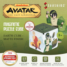 SHASHIBO Avatar The Last Airbender Shape Shifting Box - Award-Winning, Patented Magnetic Puzzle Cube w/ 36 Rare Earth Magnets - Fidget Transforms Into Over 70 Shapes (Avatar - Earth)