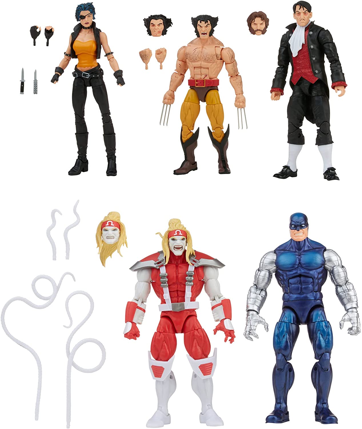 Marvel Legends Series Wolverine 5-Pack, Includes Marvel's Omega Red, Marvel's Cyber, Marvel's Callisto, Jason Wyngarde