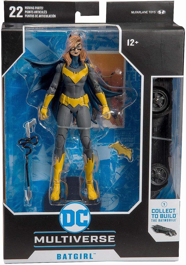 McFarlane Toys - DC Multiverse - Batgirl: Art of The Crime Action Figure with Build-A Rebirth Batmobile (Piece 1)