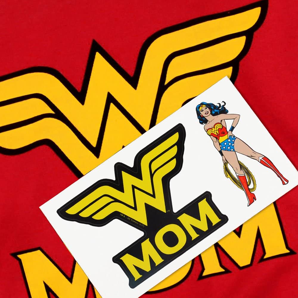 Wonder Woman Wonder Mom DC Comics T Shirt & Stickers