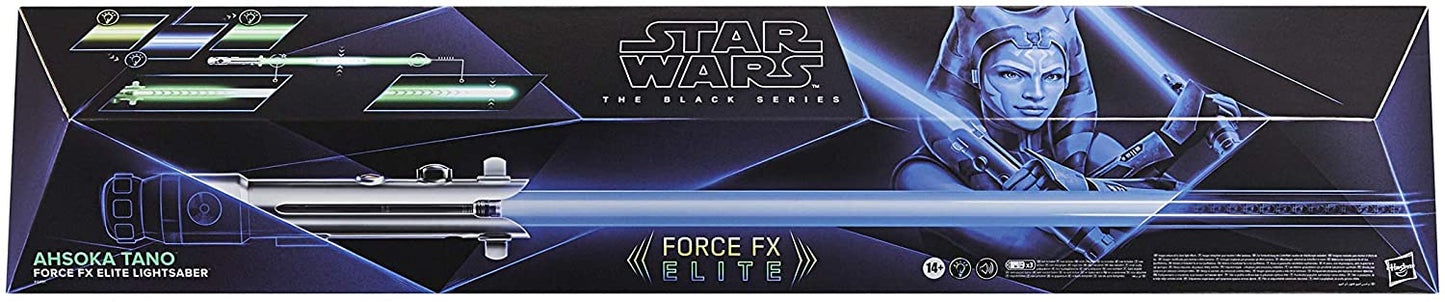 Star Wars The Black Series Ahsoka Tano Force FX Elite Lightsaber with Advanced LEDs and Sound Effects