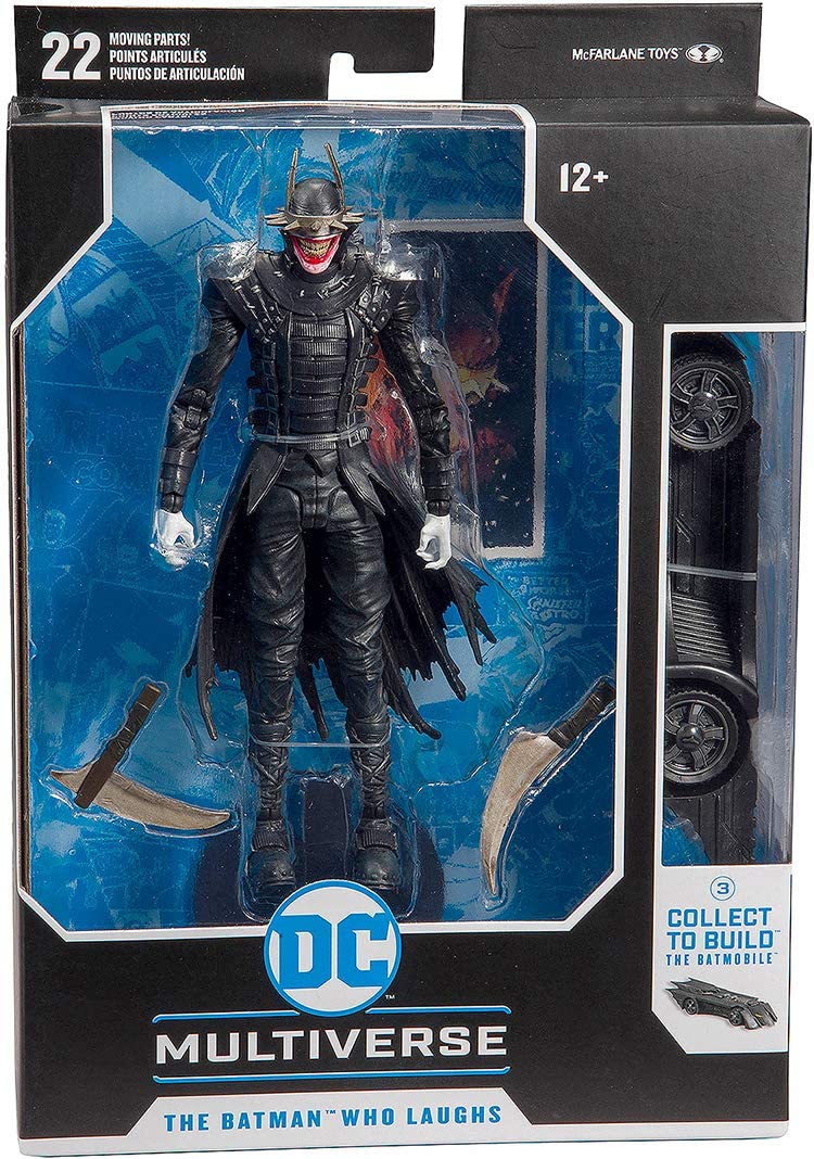 McFarlane Toys - DC Multiverse - Batman Who Laughs Action Figure with Build-A Rebirth Batmobile (Piece 3)