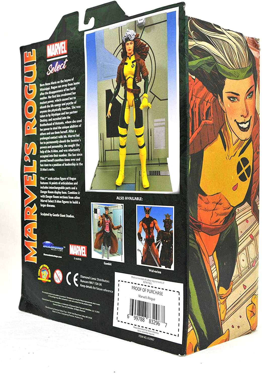 DIAMOND SELECT TOYS Marvel Select X-Men Rogue Action Figure, One-Size