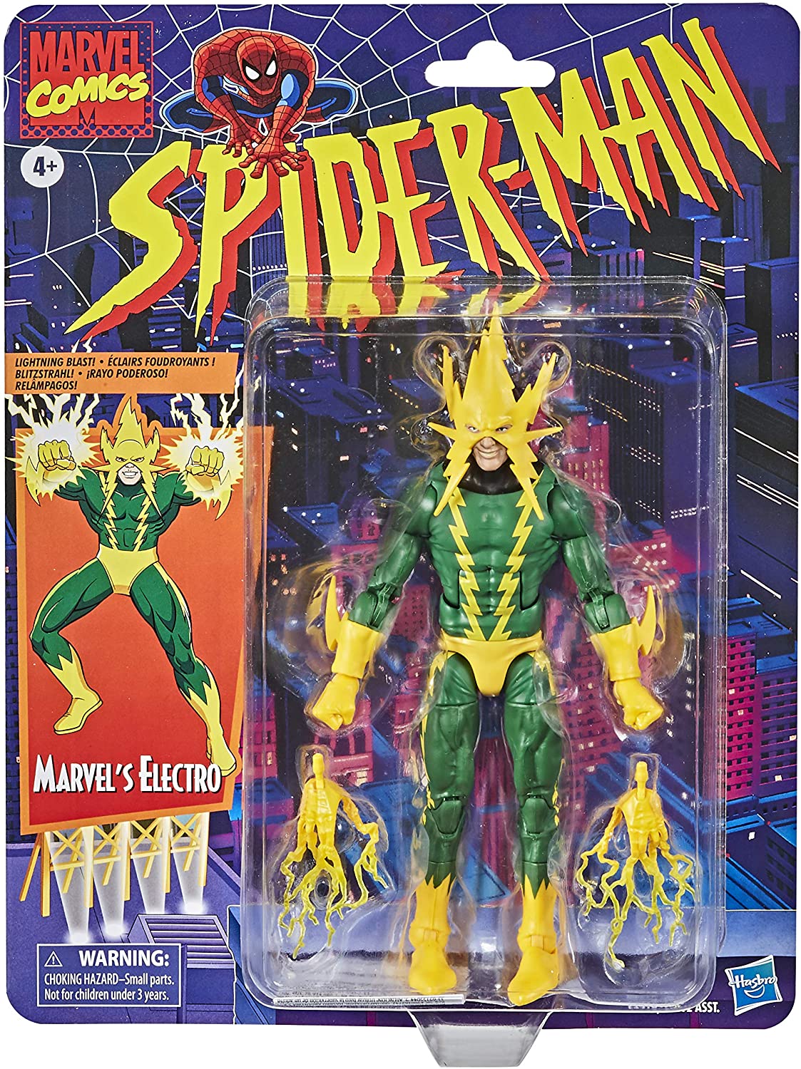 Spider-Man Hasbro Marvel Legends Series 6-inch Collectible Marvel’s Electro Action Figure Toy Retro Collection