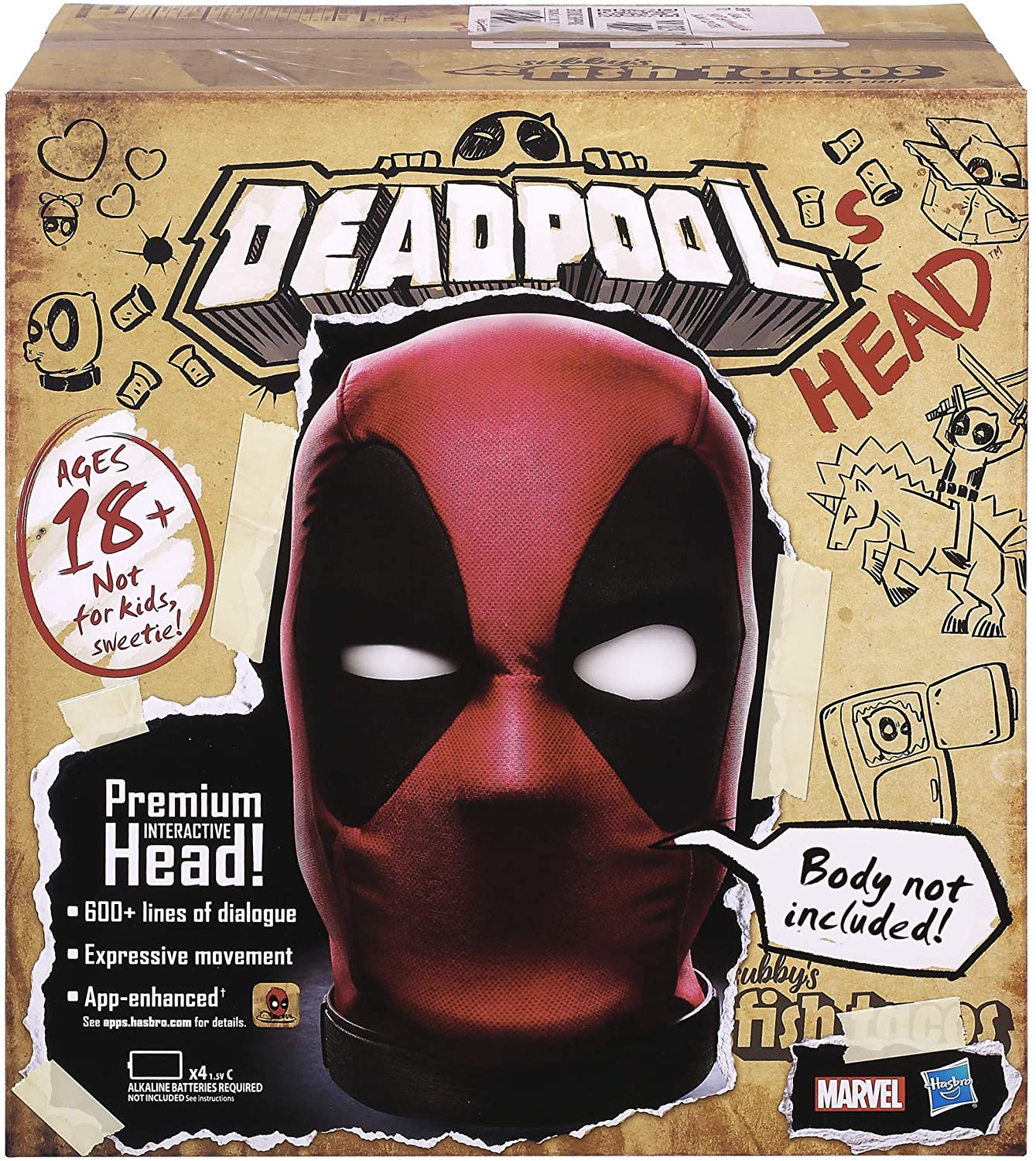 Marvel Legends Deadpool’s Head Premium Interactive, Moving, Talking Electronic, App-Enhanced Adult Collectible, with 600+ SFX and Phrases