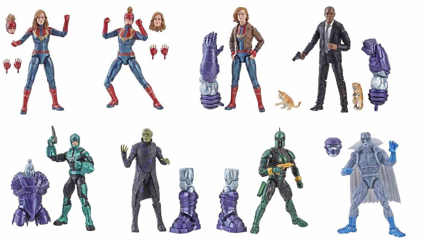 Captain Marvel Marvel Legends Kree Series Set of 7 Action Figures