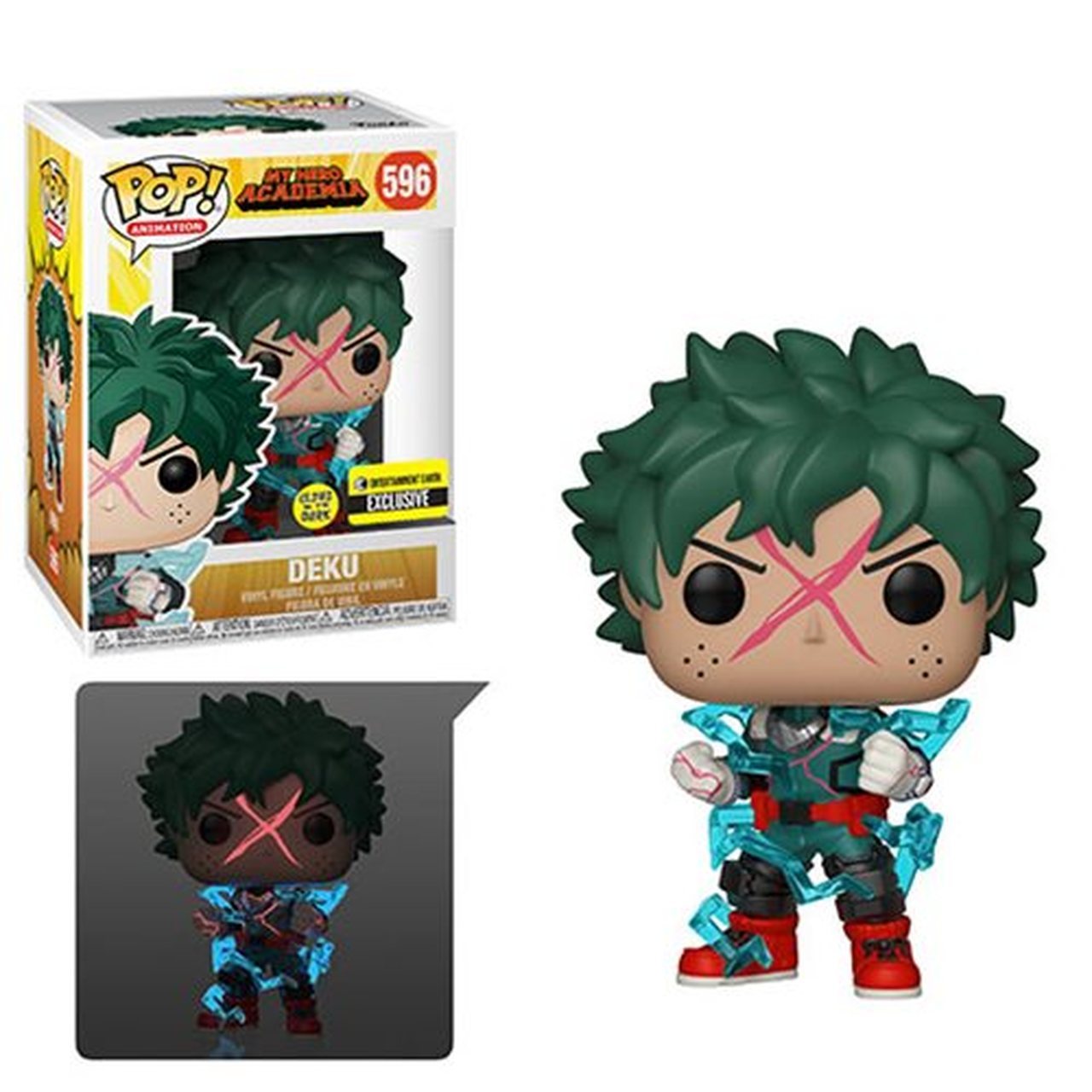 Funko Anime: My Hero Academia - Deku Full Cowl (Izuku Midoriya) Glow-in-The-Dark Pop! Vinyl Figure (Includes Compatible Pop Box Protector Case)