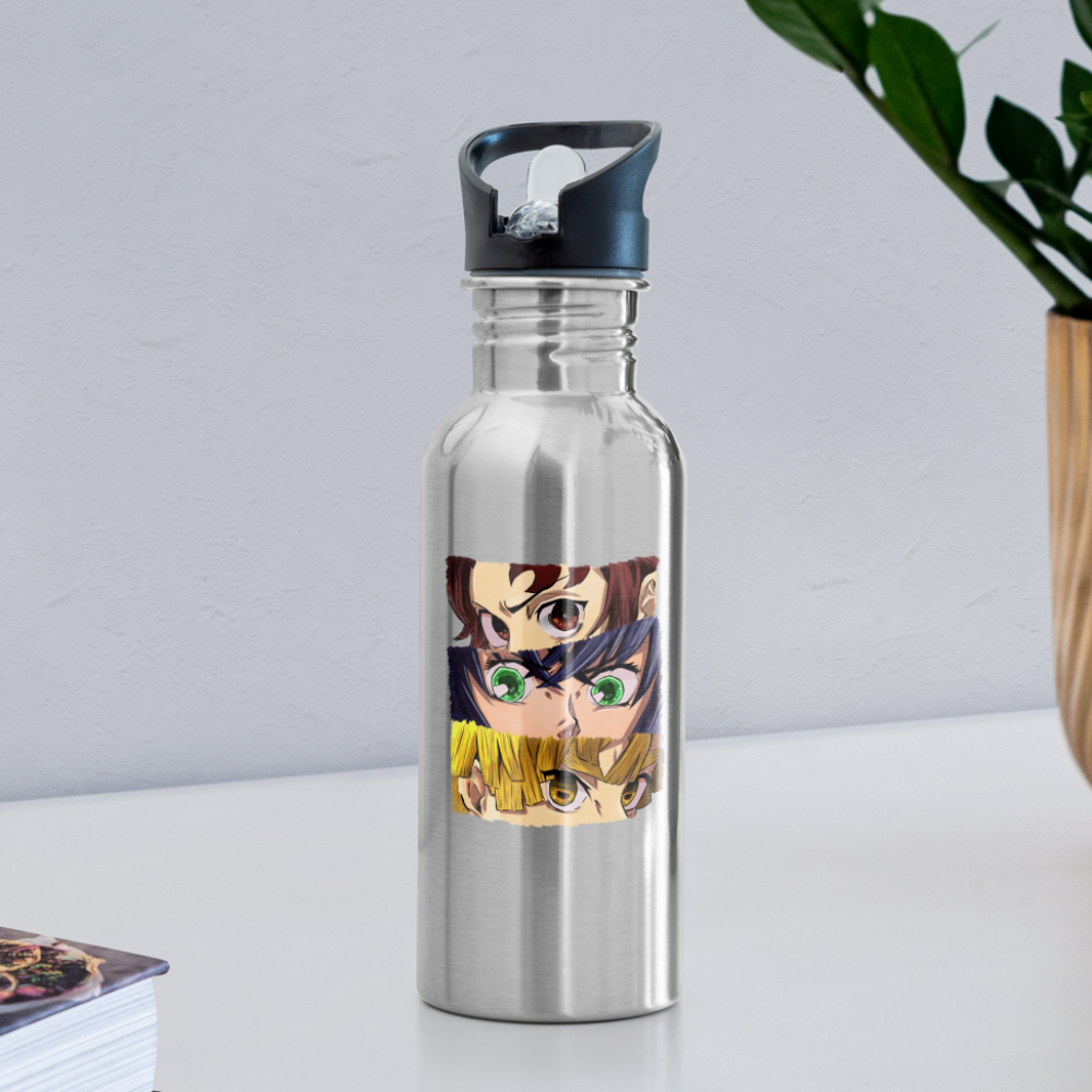 The 'Demon Slayer' Trio Water Bottle - silver