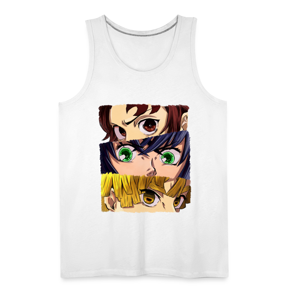 The 'Demon Slayer' Trio Men’s Premium Tank - white