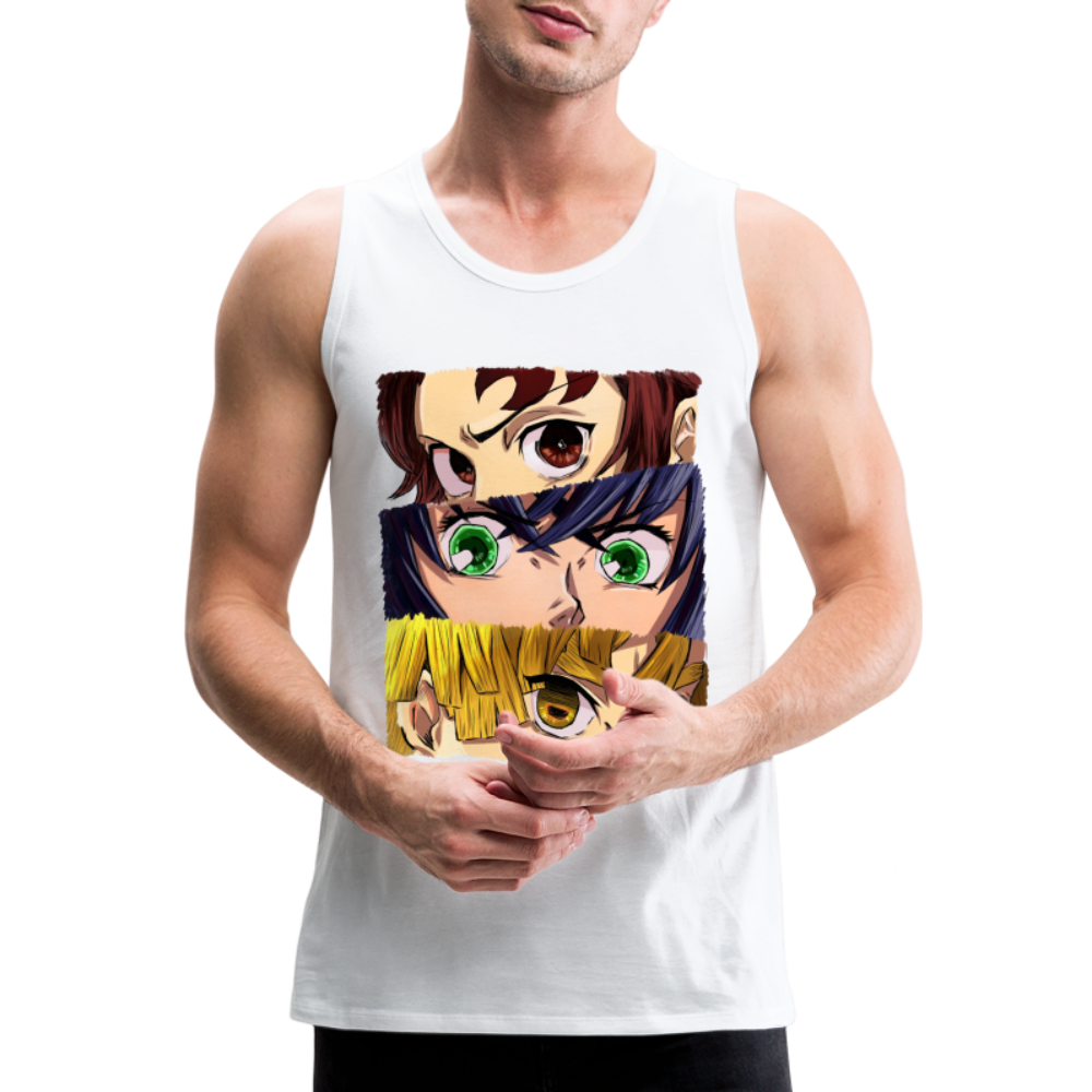 The 'Demon Slayer' Trio Men’s Premium Tank - white