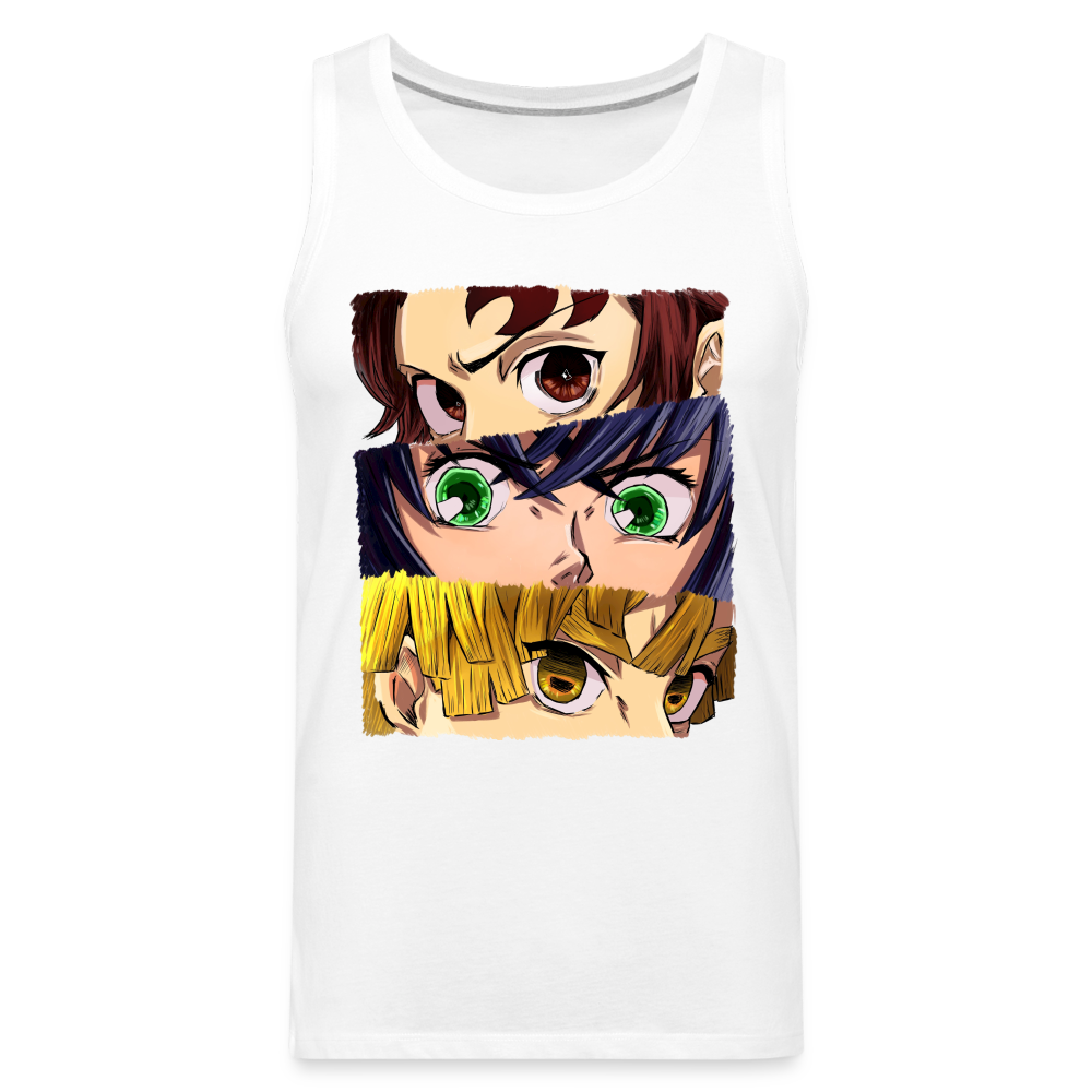 The 'Demon Slayer' Trio Men’s Premium Tank - white