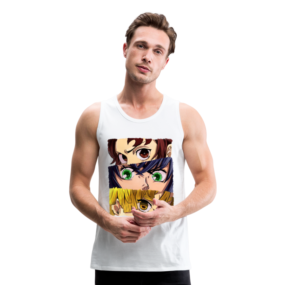 The 'Demon Slayer' Trio Men’s Premium Tank - white