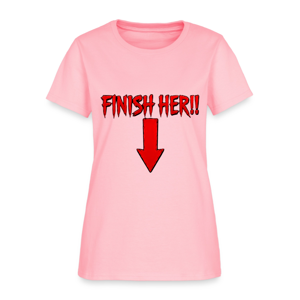 Finish Her! Tee – Retro Tournament Graphic Women's T-Shirt - pink