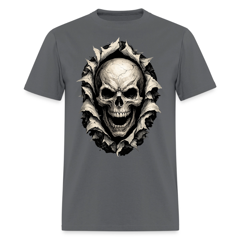 Hollow Reaper Tee – Dark Skull Graphic T-Shirt - charcoal