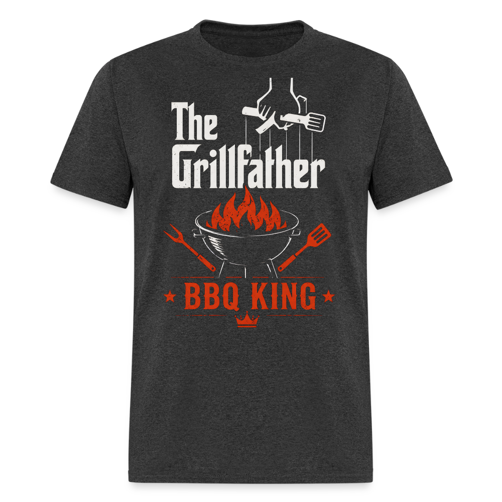 The Grillfather BBQ King Men's T-Shirt - heather black