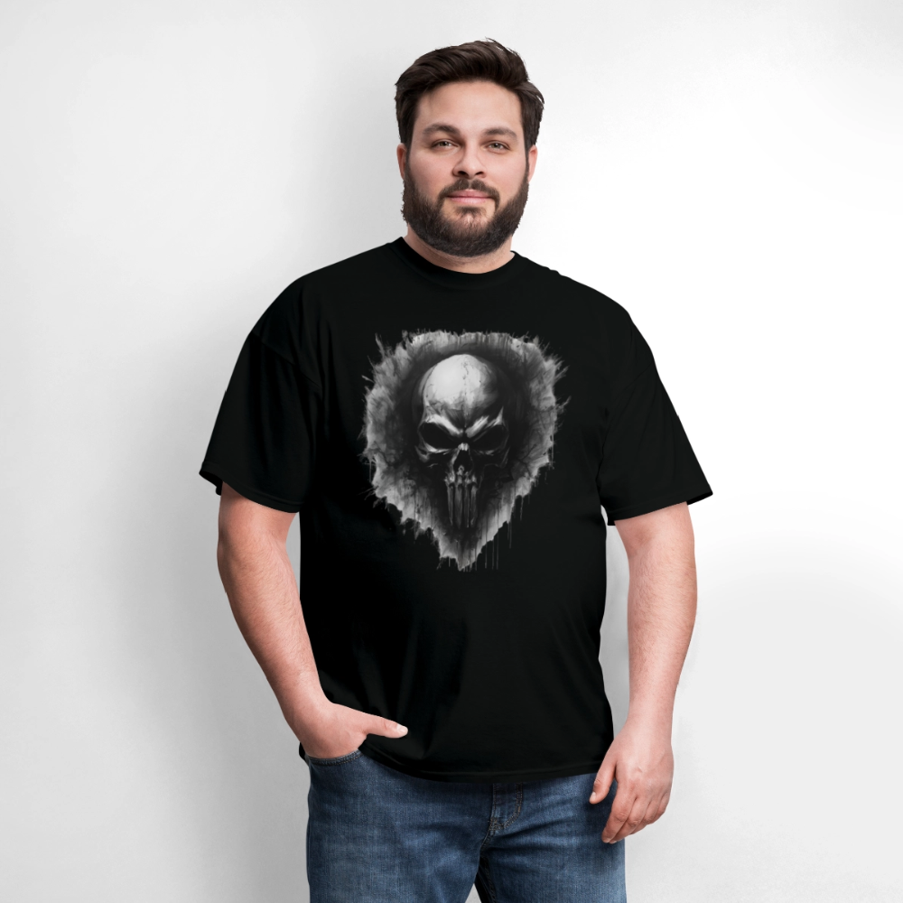 Heart of Vengeance Tee – Tactical Skull Graphic Men's T-Shirt - black