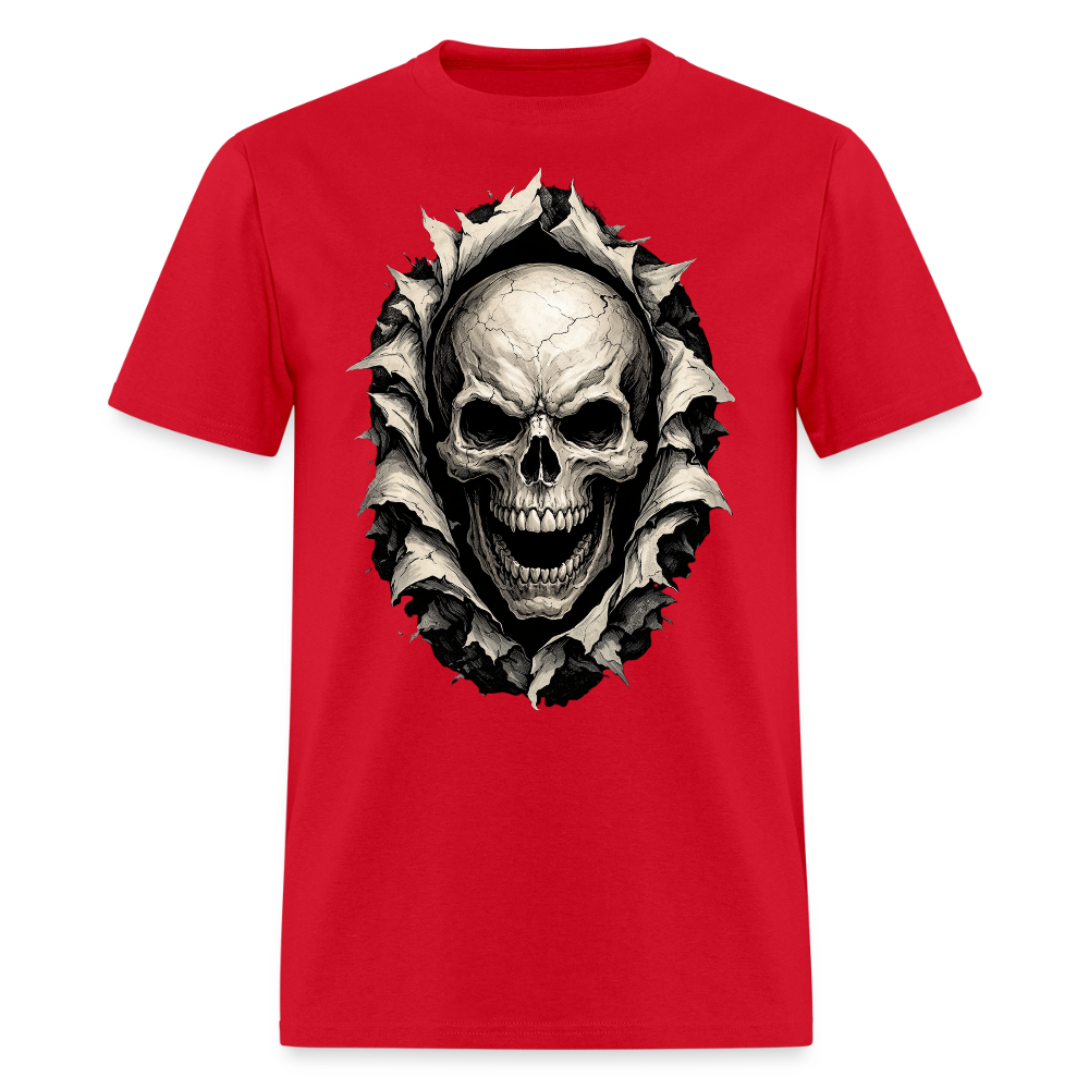 Hollow Reaper Tee – Dark Skull Graphic T-Shirt - red