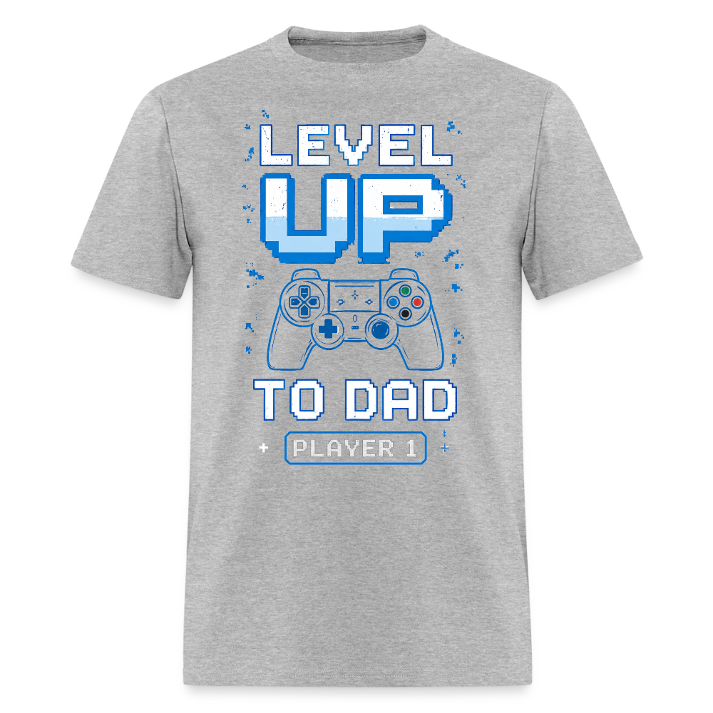 Level Up to Dad – Player 1 Men's T-Shirt - heather gray