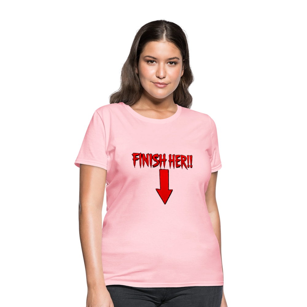 Finish Her! Tee – Retro Tournament Graphic Women's T-Shirt - pink
