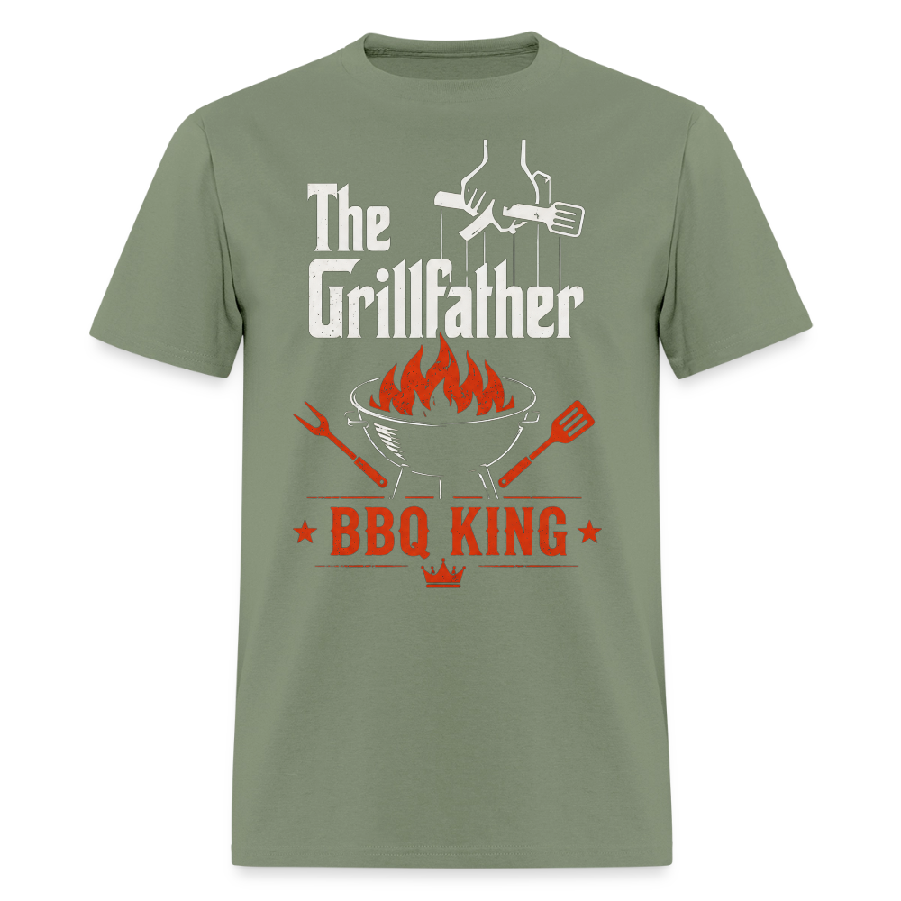 The Grillfather BBQ King Men's T-Shirt - military green