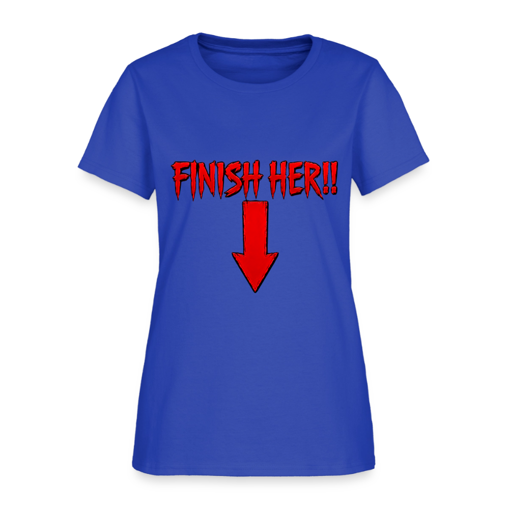Finish Her! Tee – Retro Tournament Graphic Women's T-Shirt - royal blue