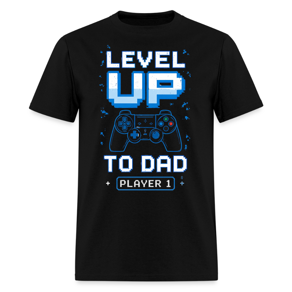 Level Up to Dad – Player 1 Men's T-Shirt - black