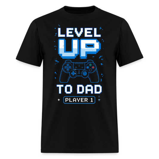 Level Up to Dad – Player 1 Men's T-Shirt - black