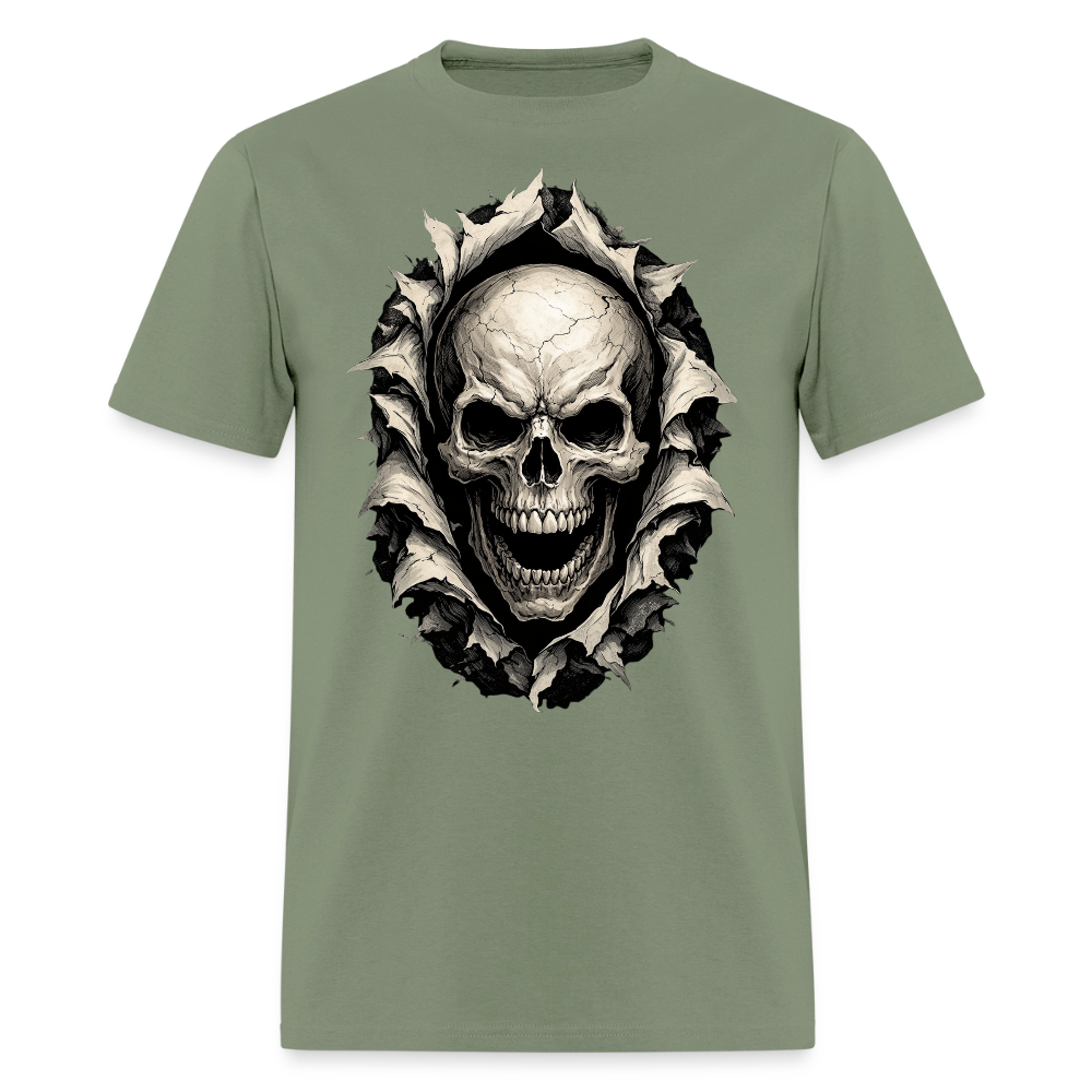 Hollow Reaper Tee – Dark Skull Graphic T-Shirt - military green