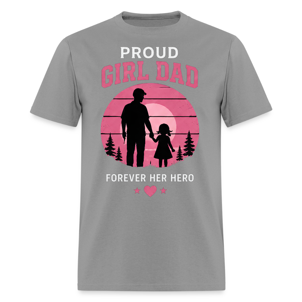 Proud Girl Dad – Forever Her Hero Men's T-Shirt - rock