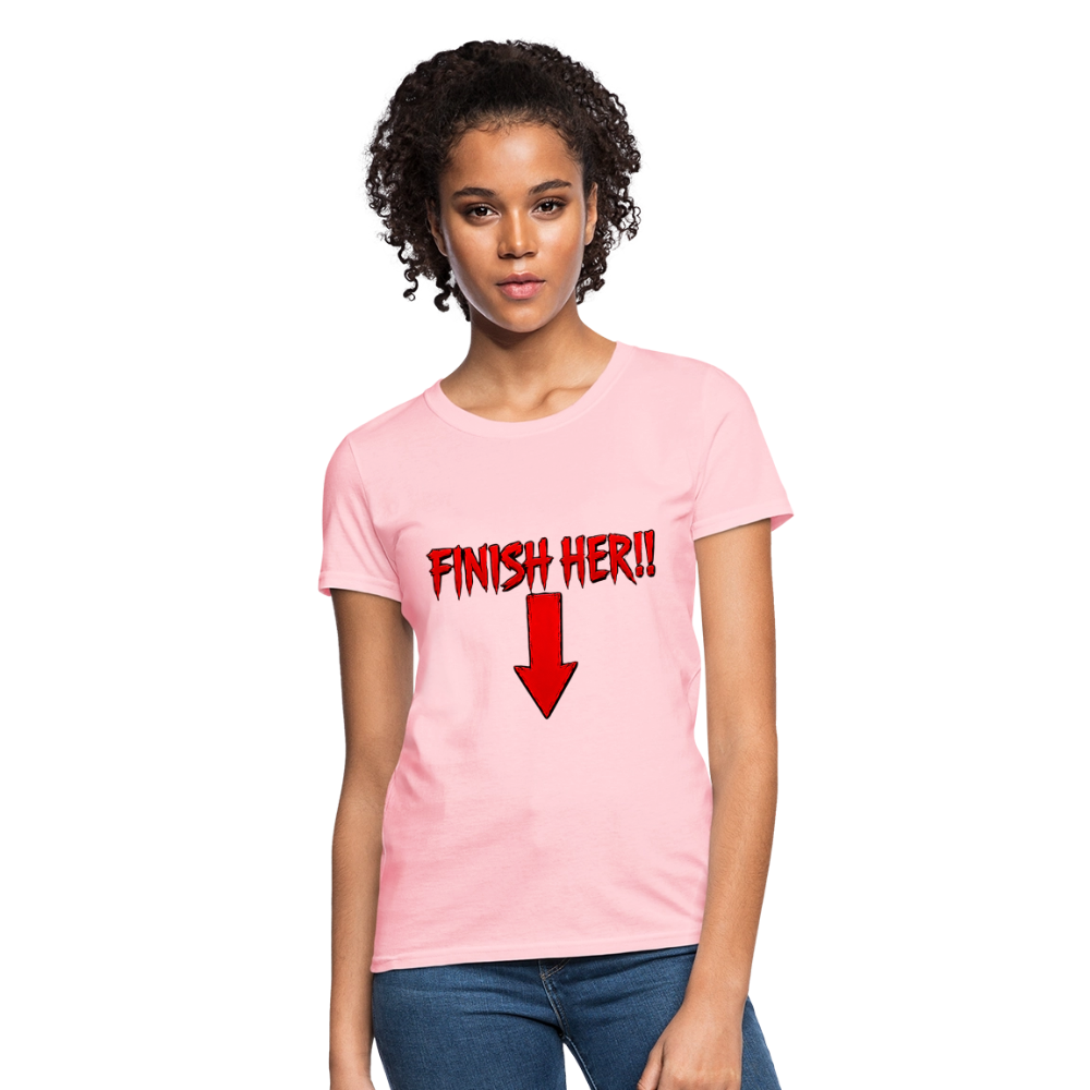 Finish Her! Tee – Retro Tournament Graphic Women's T-Shirt - pink