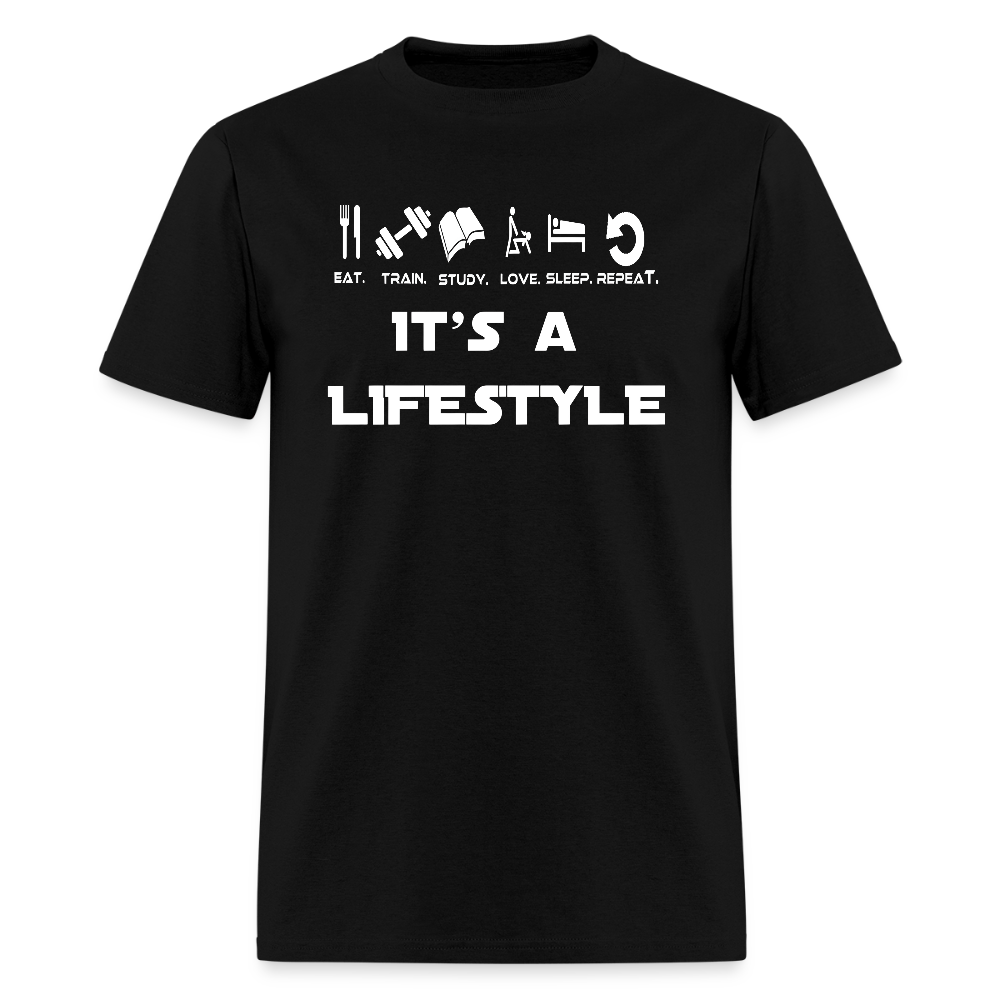 Embrace the "It's a Lifestyle" Men's T-Shirt - black