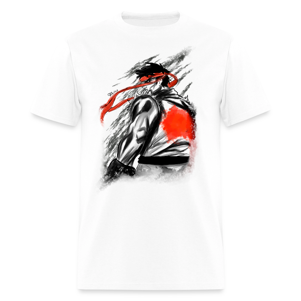 Ryu Warrior Tee – Original Arcade Fighter Inspired T-Shirt - white