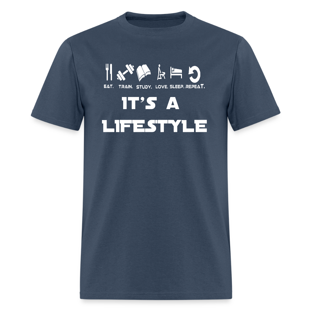 Embrace the "It's a Lifestyle" Men's T-Shirt -  blue dusk