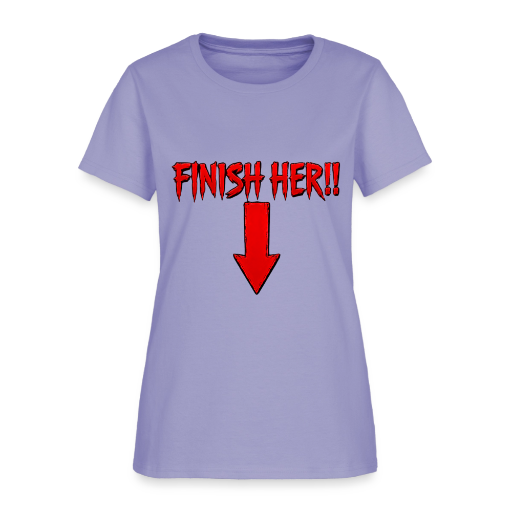 Finish Her! Tee – Retro Tournament Graphic Women's T-Shirt - lavender