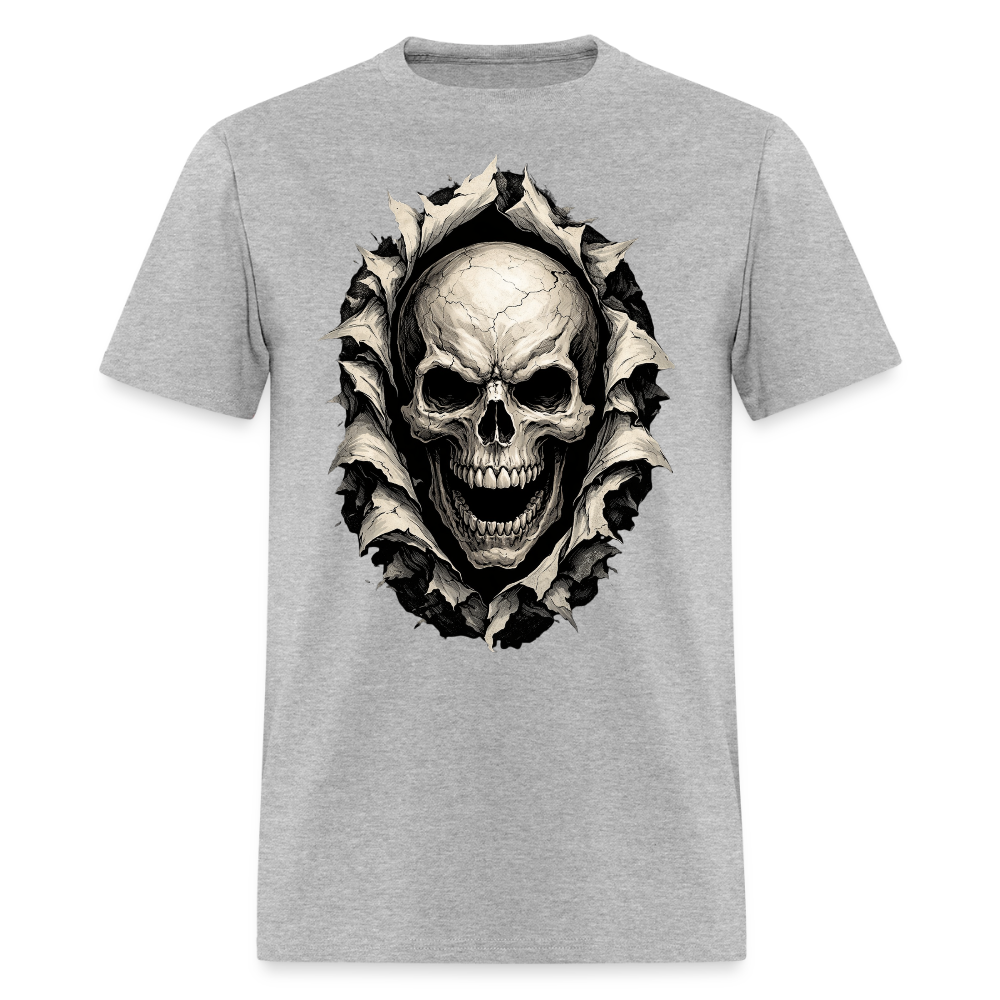 Hollow Reaper Tee – Dark Skull Graphic T-Shirt - heather gray