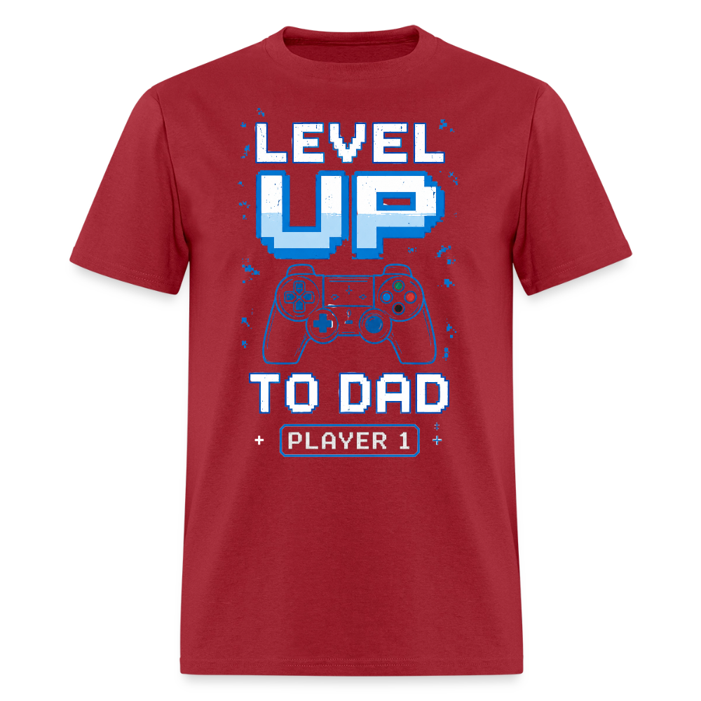 Level Up to Dad – Player 1 Men's T-Shirt - dark red
