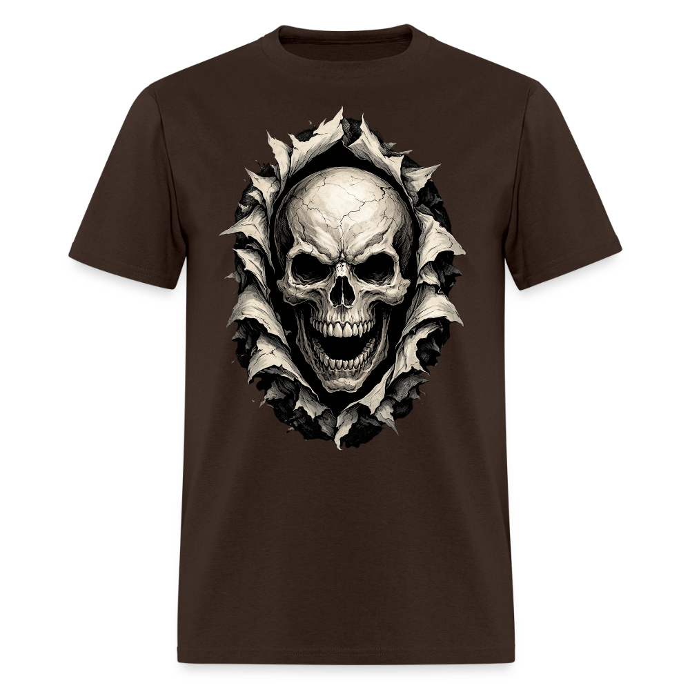 Hollow Reaper Tee – Dark Skull Graphic T-Shirt - brown