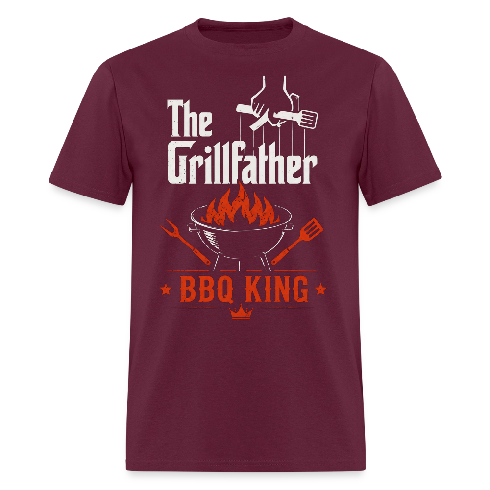 The Grillfather BBQ King Men's T-Shirt - burgundy
