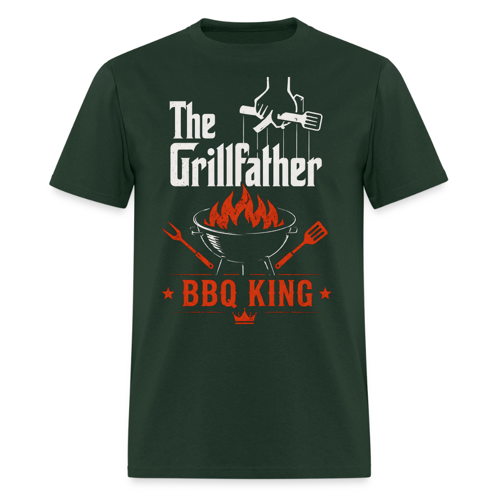 The Grillfather BBQ King Men's T-Shirt - forest green