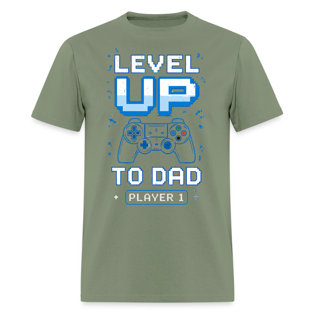 Level Up to Dad – Player 1 Men's T-Shirt - military green