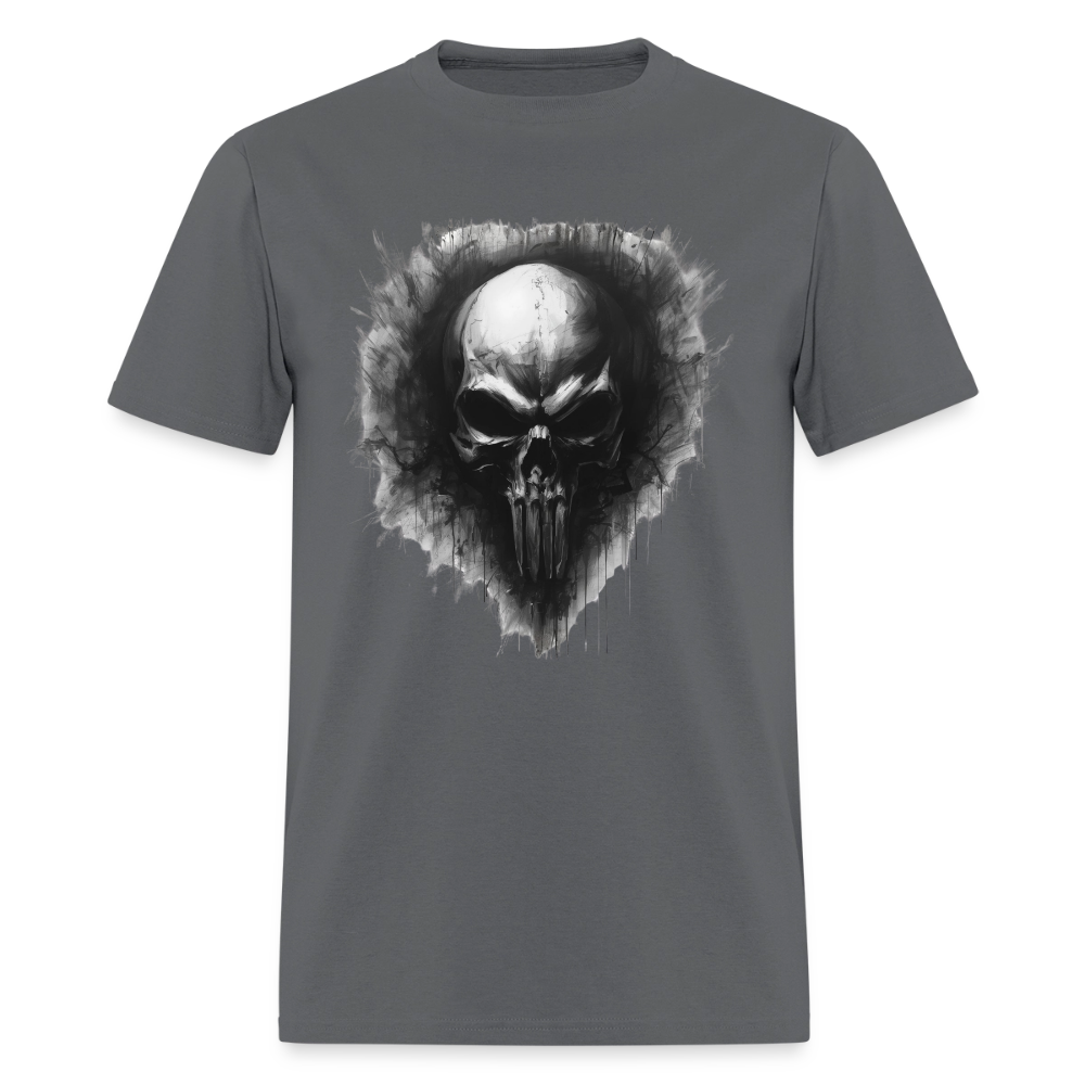 Heart of Vengeance Tee – Tactical Skull Graphic Men's T-Shirt - charcoal