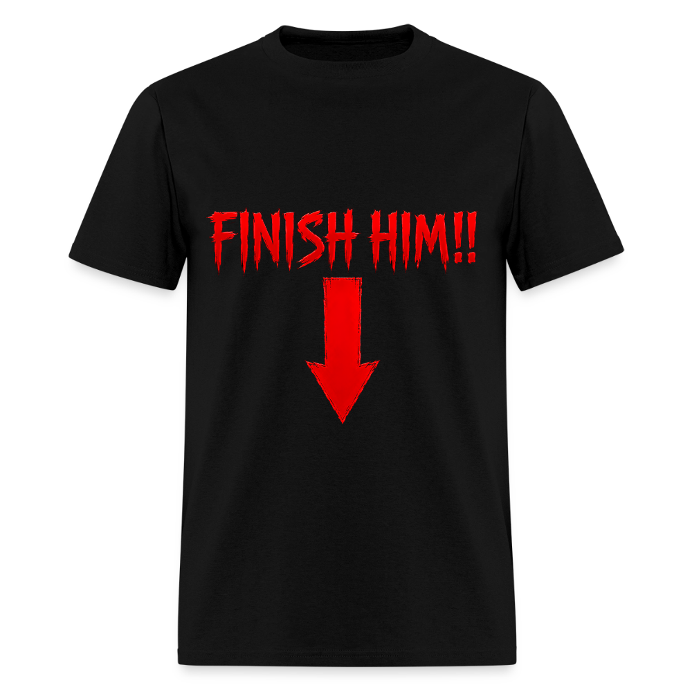 Finish Him! Tee – Retro Tournament Graphic Men's T-Shirt - black