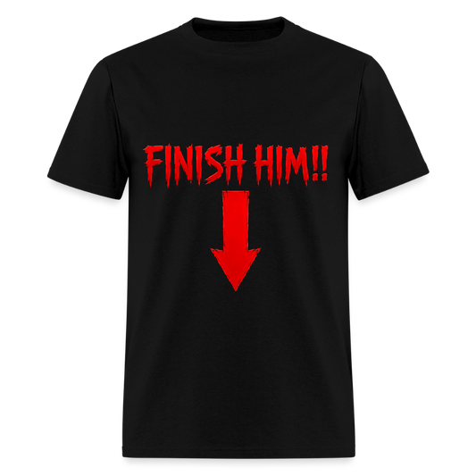 Finish Him! Tee – Retro Tournament Graphic Men's T-Shirt - black