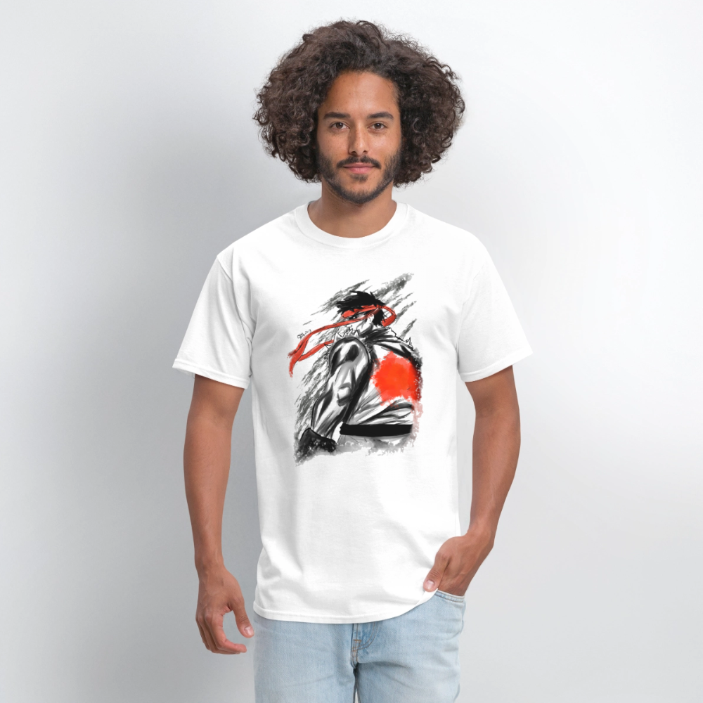 Ryu Warrior Tee – Original Arcade Fighter Inspired T-Shirt - white