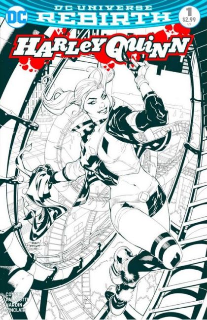 Harley Quinn, Vol. 3 #1AQ – Afterbirth! (Terry Dodson Exclusive B&W Variant)