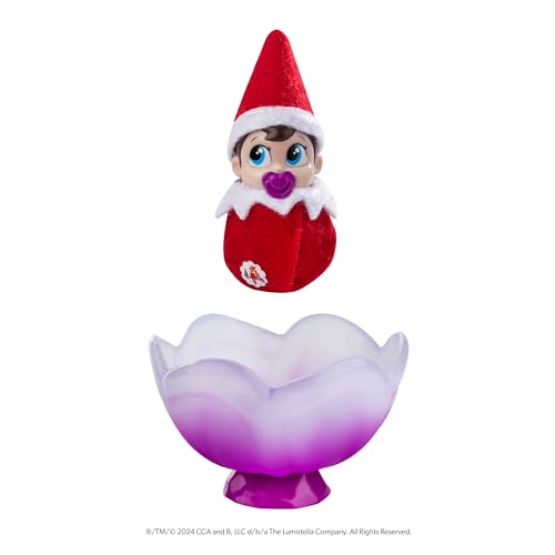 The Elf on the Shelf Frost Pips Mini Blooms Elf Baby Girl with Blue Eyes - Includes Frost Flower Cradle - for Ages 3 Years and Above