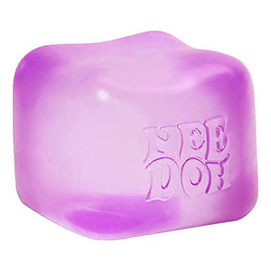 Schylling NeeDoh Nice Cube - Sensory Fidget Toy for Your Best Mellow and Chill - Square Shape with Groovy Goo Filling in Assorted Colors Blue Pink Purple - Age 3 to Adult - Pack of 1 Random Color