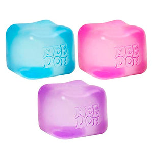 Schylling NeeDoh Nice Cube - Sensory Fidget Toy for Your Best Mellow and Chill - Square Shape with Groovy Goo Filling in Assorted Colors Blue Pink Purple - Age 3 to Adult - Pack of 1 Random Color